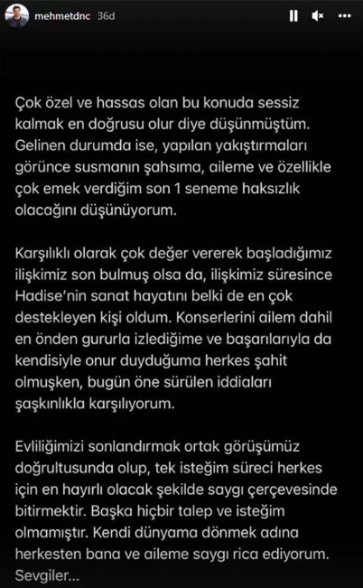 Hadise'den boşanma davası!